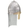 vidaXL Crusader Knight Helmet Antique Replica LARP Silver Steel