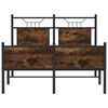 vidaXL Bed Frame without Mattress Smoked Oak 120x200 cm Engineered Wood