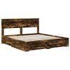 vidaXL Bed Frame with Drawer with Headboard Manual Engineered Wood