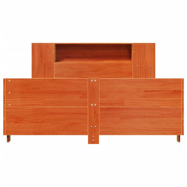 vidaXL Bed Frame without Mattress Wax Brown 120x200 cm Solid Wood Pine