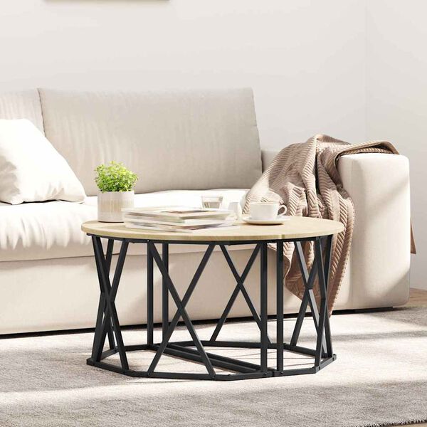 vidaXL Coffee Table Sonoma oak 80 x 80 x 42 cm