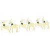 vidaXL LED Reindeers 6 pcs Gold Fabric
