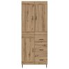 vidaXL Highboard with Drawer 2 pcs Artisan Oak Engineered Wood
