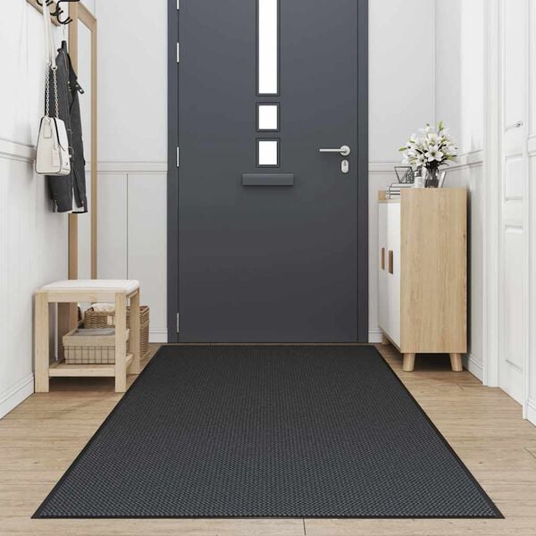 vidaXL Doormat Black 115x400 cm