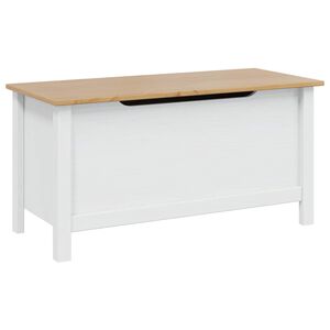 vidaXL Storage Box HILL White and Honey Brown 90 x 40 x 45 cm