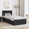 vidaXL Bed Frame with Headboard Black 75 x 190 cm Engineered Wood