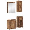 vidaXL Bathroom Furniture Set with Door TULUM Old Wood Engineered Wood