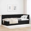 vidaXL Corner Bed Frame with Headboard Black 90 x 200 cm Fabric