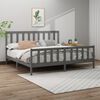 vidaXL Bed Frame without Mattress Grey 200x200 cm Solid Wood Pine