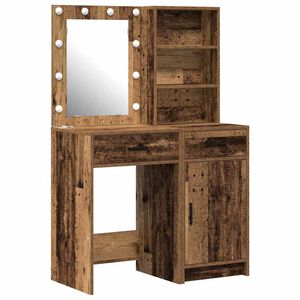 vidaXL Dressing Table Set 2 pcs Old Wood Engineered Wood