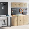 vidaXL Garage Cabinets 2 pcs Sonoma Oak Engineered Wood