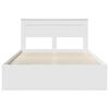 vidaXL Bed Frame with Headboard White 160 x 200 cm Solid Pine Wood