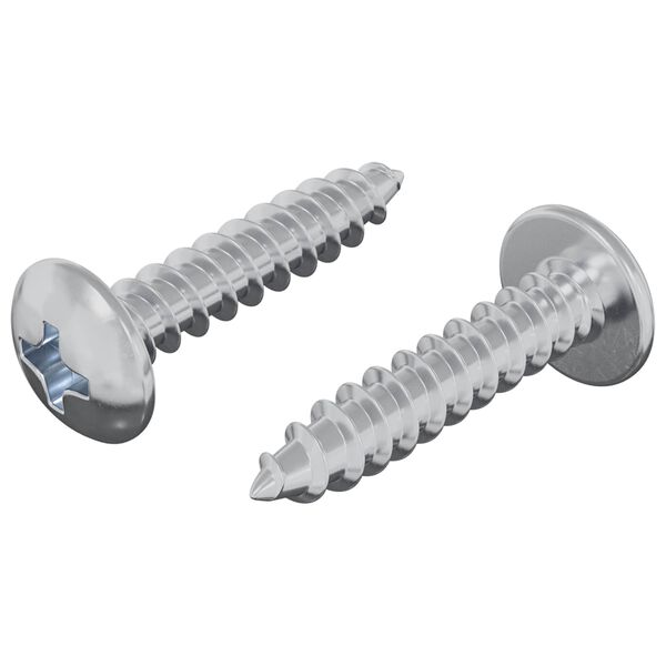 vidaXL Wood Screws 2 pcs Silver M4 x 20 mm Steel