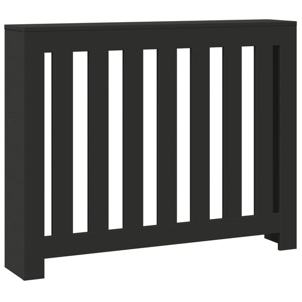 vidaXL Radiator Cover Black 104x20x82 cm Engineered Wood