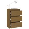 vidaXL Bedside Cabinet Honey Brown 40x29.5x64 cm Solid Pine Wood
