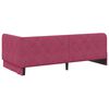 vidaXL Corner Bed Frame with Headboard Wine Red 90 x 190 cm Velvet