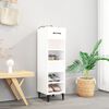vidaXL Shoe Cabinet High Gloss White 30x35x105 cm Engineered Wood