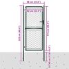 vidaXL Garden Gate Steel 100x175 cm Green