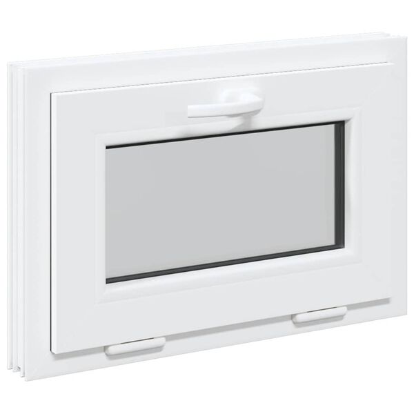 vidaXL Basement Window RISOR 60x40 cm Tilt 3 Glazing White