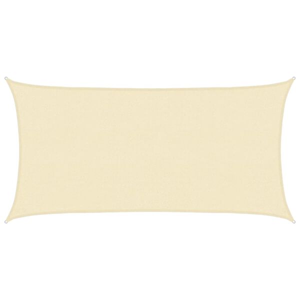 vidaXL Sunshade Sail 160 g/m&sup2; Cream 2.5x4.5 m HDPE