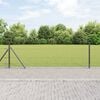 vidaXL Fence Post Grey 50 x 0.5 m (25 mm mesh) Steel and PVC