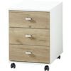 Germania Rolling Filing Cabinet Altino 40x48.9x56.9 cm Navarra-oak and White