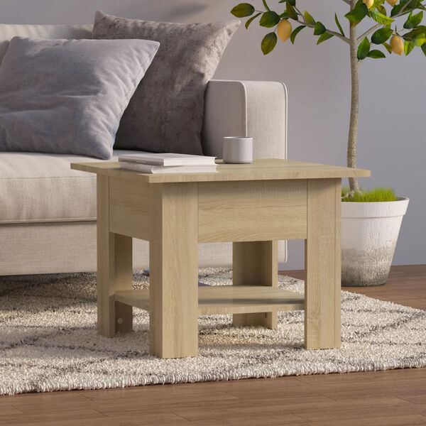 vidaXL Coffee Table Sonoma Oak 55x55x42 cm Engineered Wood