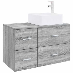 vidaXL Bathroom Furniture Set 2 pcs Grey Sonoma Engineered Wood