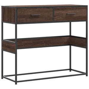 vidaXL Console Table Brown Oak 90x35x80 cm Engineered Wood