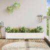 vidaXL Garden Planter White 180x31x31 cm Solid Wood Pine