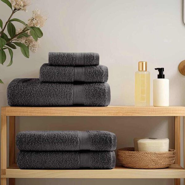 vidaXL Guest Towel SOLUND Anthracite Cotton