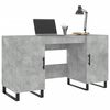 vidaXL Desk Concrete Grey 140x50x75 cm Engineered Wood