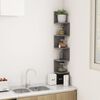 vidaXL Wall Corner Shelf Grey 20x20x127.5 cm Engineered Wood