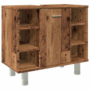 vidaXL Bathroom Cabinet Old Wood 60x32x53.5 cm Engineered Wood