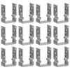 vidaXL Fence Anchors 12 pcs Silver 10x6x15 cm Galvanised Steel