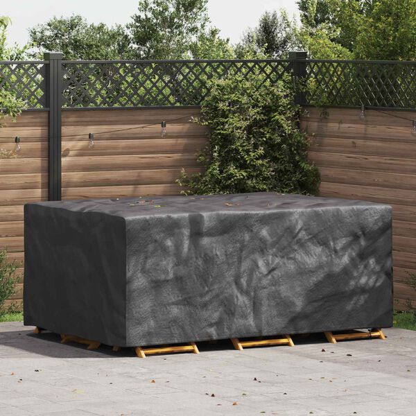 vidaXL Furniture Cover Plain Black 220 x 150 x 85 cm 210D