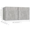 vidaXL 2 Piece TV Cabinet Set Concrete Grey Engineered Wood