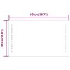 vidaXL LED Bathroom Mirror 50x30 cm
