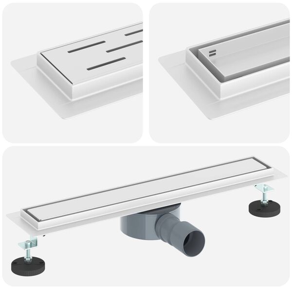 vidaXL Shower Drain 2-in-1 with 360&deg; Siphon Silver 50 cm