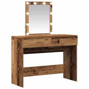 vidaXL Dressing Table Old Wood 100 x 40 x 130 cm Engineered Wood