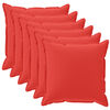 vidaXL Cushion Cover 6 pcs HOUTEN Red 50 x 50 cm Polyester
