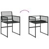 vidaXL 13 Piece Garden Dining Set Black Poly Rattan