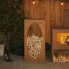 vidaXL Firewood Rack 50x23x100 cm Weathering Steel