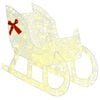 vidaXL Reindeer Pull Sleigh Warm white 70 x 26 x 128.5 cm Acrylic