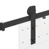 vidaXL Sliding Door Hardware Kit 213 cm Steel Black