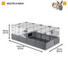 Ferplast Rabbit Cage Multipla Maxi 142.5x72x50 cm Black