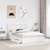 vidaXL Storage Bed with Headboard White 140 x 190 cm Engineered Wood