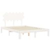 vidaXL Bed Frame without Mattress White Small Double Solid Wood Pine