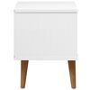 vidaXL Bedside Cabinet MOLDE White 40x35x48 cm Solid Wood Pine