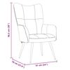 vidaXL Relaxing Chair Light Grey 70 x 61 x 96.5 cm Velvet